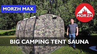 Review and assembly of the biggest tent sauna MORZH MAX