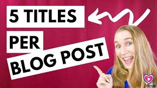 How to Write BLOG POST TITLES with YOAST Easily