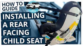 How to install a rear facing child seat in an SUV with and without ISOFIX