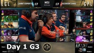 Gambit Esports vs Ascention Gaming | Day 1 LoL MSI 2018 Play-In Group Stage | GMB vs ASC