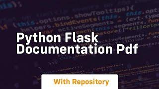 python flask documentation pdf