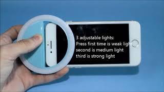 Selfie Ring Light LED Rechargeable Round Shape Portable Selfie Light For Smartphone