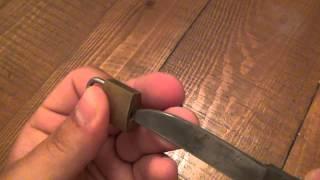 How To : Pick Open A Small Padlock...WITH A KNIFE!!!