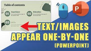 [HOW-TO] Make Images & Text Appear ONE-BY-ONE in PowerPoint