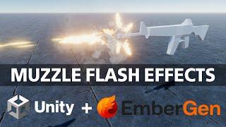 How to create muzzle flash effects in Unity using EmberGen - Game VFX Tutorial