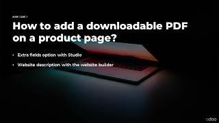 [Odoo V15 - Website] How to add a PDF on the product page