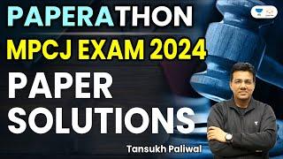 MPCJ Exam 2024 Live Solutions |  Tansukh Paliwal Sir | Linking Laws #mpjudiciary