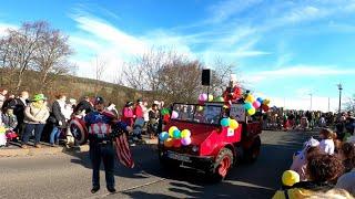 Himmelstadt Faschingszug am Main 2023 unterwegs mit Captain Amerika Justus König