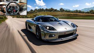 Koenigsegg CCX Forza Horizon 5 Free Roam | Steering Wheel Gameplay |