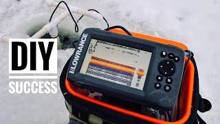 First Time Trying DIY Lowrance Hook2 - Ice Fishing Sonar Mode