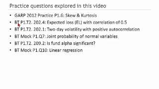 FRM Part 1 Focus Review: 2nd of 8 (Quantitative)