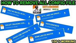 how to remove all config file in battleground mobile india | bgmi mein config file removeaise kare