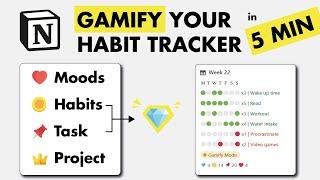 How to Gamify your Habit Tracker in Notion (Pro Edition)