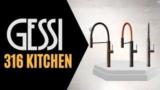 Grifo de cocina GESSI 316 KITCHEN, con Caño extraíble