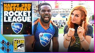 BECKY LYNCH & AUSTIN CREED celebrate ROCKET LEAGUE's 3rd BIRTHDAY!