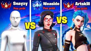 Quel JOUEUR PRO fera le PLUS de RANK en 1H sur FORTNITE ?  (YouTuber VS PRO)