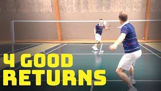 Badminton returns - 4 tactical returns on the low serve