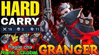 Hard Carry Granger VS Top Global Kagura & Yu Zhong - Top 1 Global Granger by fragile cha - MLBB