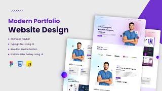 How To Make a Portfolio Website Design Using HTML CSS & JS | Portfolio Website Design | Part-1