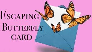 Escaping butterfly card - DIY