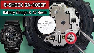 How To Change Battery and AC Reset CASIO G-Shock GA-100CF Watch | SolimBD | DIY