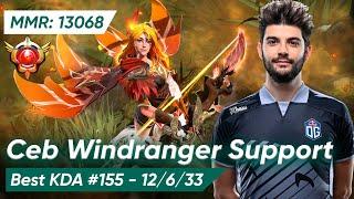 OG CEB WINDRANGER SOFT SUPPORT 7.37d | Dota 2 Pro Gameplay