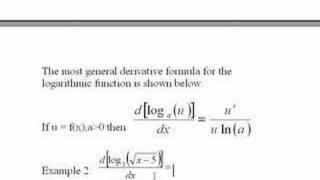 20-b) Differentiating the log(u) and exp(u)