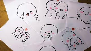 How to draw stickers ||milk and mocha || how to draw ||step by step drawing