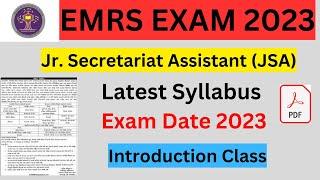 EMRS exam date 2023 | emrs previous year question paper | emrs jsa classes | #hindi