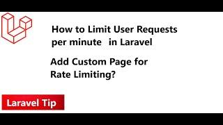 How to Limit User Requests in Laravel App | Rate Limiting in Laravel