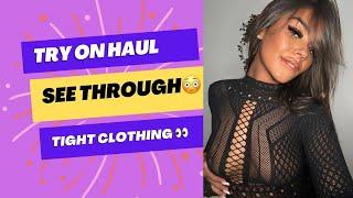 [4K] Transparent and Tight Try on Haul| Try On Haul At The Shopping Centre with Jordan| 2024