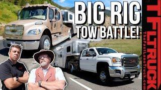 2020 Freightliner Luxury Hauler vs GMC Dually vs World's Toughest Towing Test | Ike Gauntlet