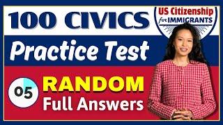 USCIS 100 Civics Test Questions and Answers (Random) Practice Test for US Citizenship Interview