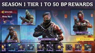 Season 1 Tier 1 To 50 All Battle Pass Rewards Codm 2025 | Codm Season 1 All Battle Pass Weapons 2025