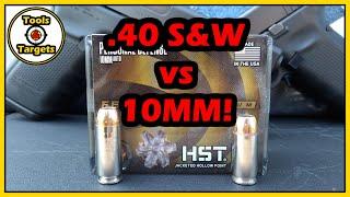 10MM vs .40S&W!....How Close Are They? Federal Premium HST Ammo Test!