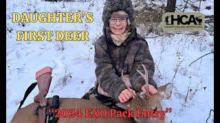 Daughter's First Rifle Deer!  Youth Hunt || "2024 EXO Pack Entry"