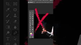 Photoshop Efeito Fogo (Truque) #tutorial #shorts