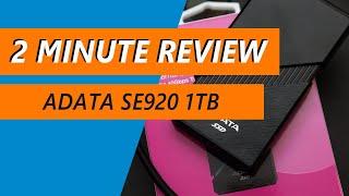 How fast is USB4? ADATA SE920 1TB External SSD Review