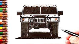 How to draw a Military Hummer