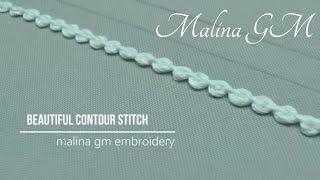 Coral Running Stitch || Hand Embroidery : Outline Stitch border design || new easy stitch