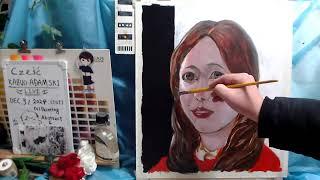 Oil painting  portrait day 3 op1401-3   [LIVE]--  "Contemporary art"