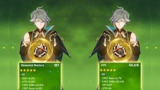 Alhaitham Artifact Comparison | EM Sands Vs ATK Sands (Alhaitham Rerun 3.7) | Genshin Impact