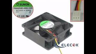 SUNON PE80252B3-000U-G99 Server - Square Fan 24V3.29W, sq80x80x25mm, 3W 3-Wire