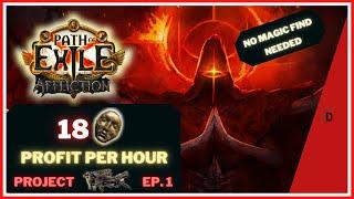 10-20 DIVINES PROFIT PER HOUR ON ALMOST ANY BUILD - Project Mageblood Ep.1 - PoE 3.23 Afflction