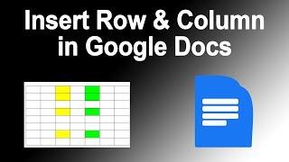 How to Insert Row and Column of Table in Google Docs