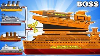 MEGA BOSS: BRONZETANNIC UPGRADED vs MEGA TANK - Cartoons about tank/Nina tank cartoon