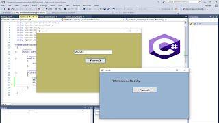 C# tutorial| How to make controls(labels, buttons, and textboxes) public between forms in C#