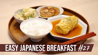 Japanese Stuffed Cabbage Roll Set Meal - EASY JAPANESE BREAKFAST #27