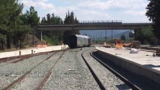 Adtranz diesel departure from Tithorea Greece before electrification September 2016