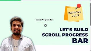 How to Create Custom Scroll progress bar in CSS | Javascript Progress Bar Animation Tutorial